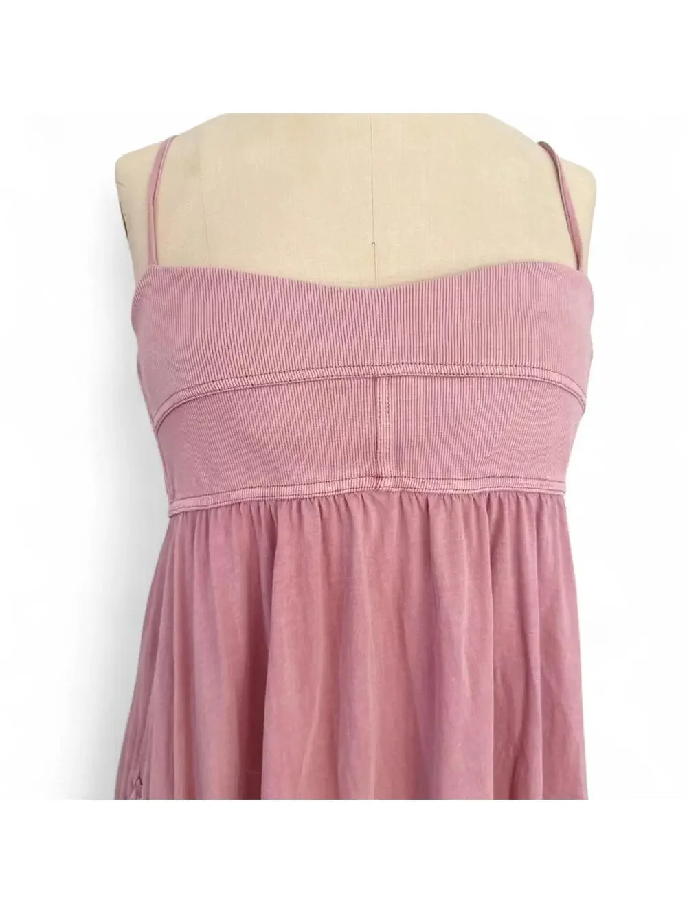 Anthropologie Blush Pink Fairy Maxi Dress Boho Casual Athletic Cozy